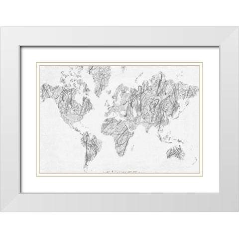 World on a String Neutral White Modern Wood Framed Art Print with Double Matting by Rhue, Piper