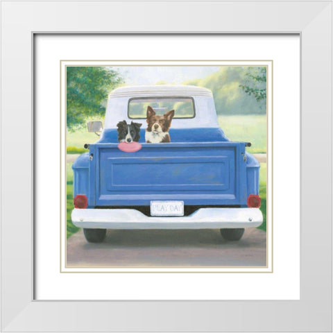 Play Day White Modern Wood Framed Art Print with Double Matting by Wiens, James