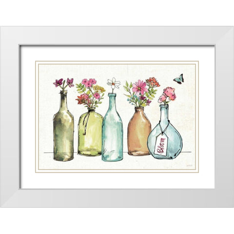 Simply Petals IV White Modern Wood Framed Art Print with Double Matting by Tavoletti, Anne