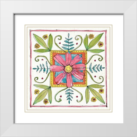 Simply Petals XII White Modern Wood Framed Art Print with Double Matting by Tavoletti, Anne