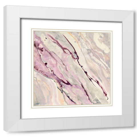 Flowing II White Modern Wood Framed Art Print with Double Matting by Hristova, Albena