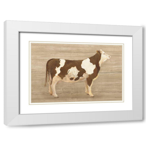 Pretty Girl White Modern Wood Framed Art Print with Double Matting by Hristova, Albena