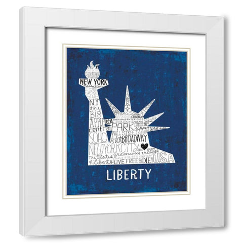 Iconic NYC II White Modern Wood Framed Art Print with Double Matting by Mullan, Michael