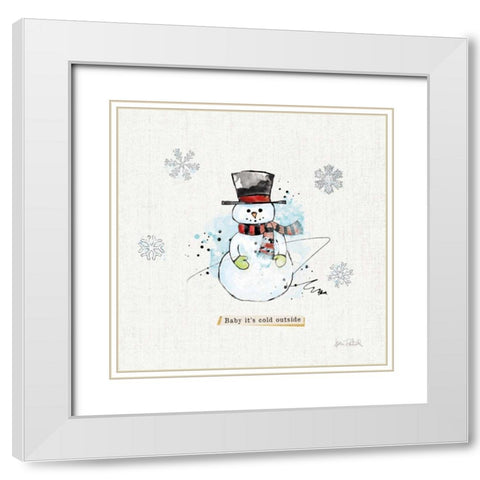 Thoughtfully Frozen II White Modern Wood Framed Art Print with Double Matting by Pertiet, Katie