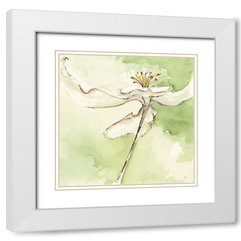 After Dogwood II White Modern Wood Framed Art Print with Double Matting by Paschke, Chris
