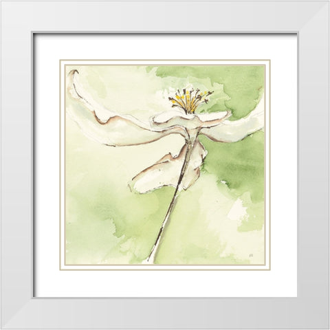 After Dogwood II White Modern Wood Framed Art Print with Double Matting by Paschke, Chris