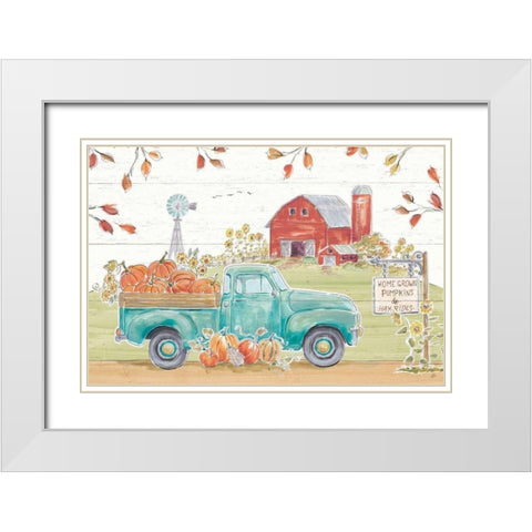 Fall Market I White Modern Wood Framed Art Print with Double Matting by Brissonnet, Daphne