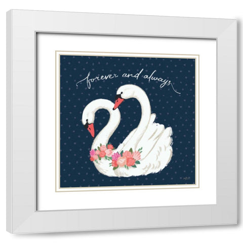 Swan Lake VI White Modern Wood Framed Art Print with Double Matting by Penner, Janelle
