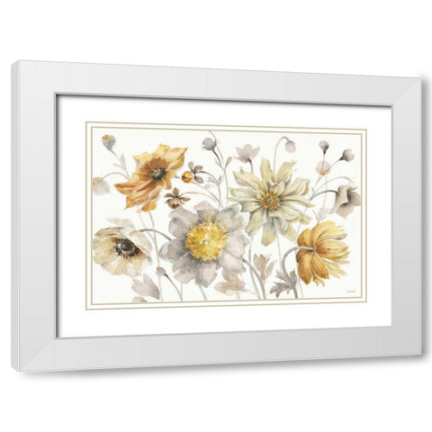 Fields of Gold I White Modern Wood Framed Art Print with Double Matting by Audit, Lisa
