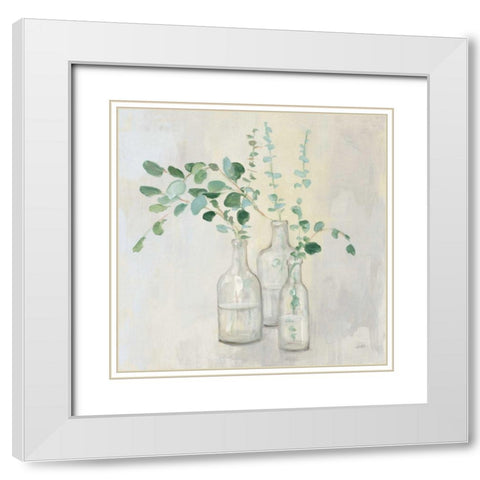 Summer Cuttings I White Modern Wood Framed Art Print with Double Matting by Purinton, Julia
