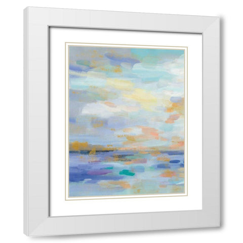 Golden Sunrise II White Modern Wood Framed Art Print with Double Matting by Vassileva, Silvia