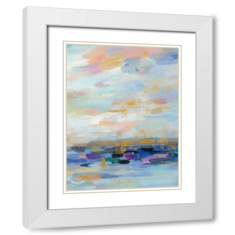 Golden Sunrise III White Modern Wood Framed Art Print with Double Matting by Vassileva, Silvia