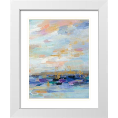 Golden Sunrise III White Modern Wood Framed Art Print with Double Matting by Vassileva, Silvia