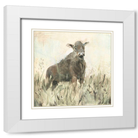 The Grazer Neutral White Modern Wood Framed Art Print with Double Matting by Schlabach, Sue