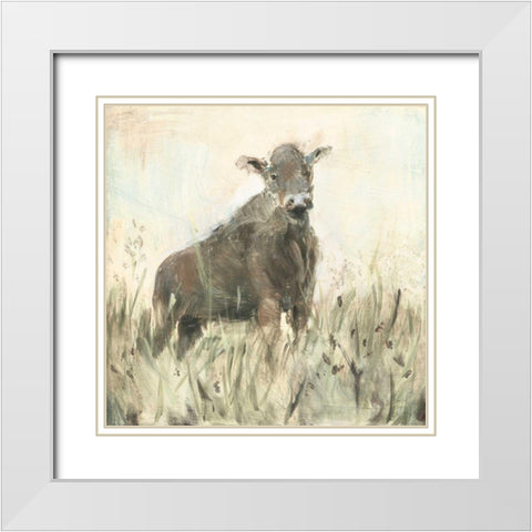 The Grazer Neutral White Modern Wood Framed Art Print with Double Matting by Schlabach, Sue