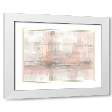 Intersect I White Modern Wood Framed Art Print with Double Matting by Nai, Danhui