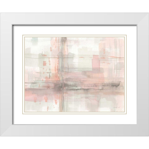 Intersect I White Modern Wood Framed Art Print with Double Matting by Nai, Danhui