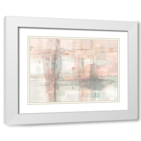 Intersect II White Modern Wood Framed Art Print with Double Matting by Nai, Danhui