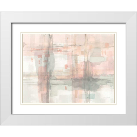 Intersect II White Modern Wood Framed Art Print with Double Matting by Nai, Danhui