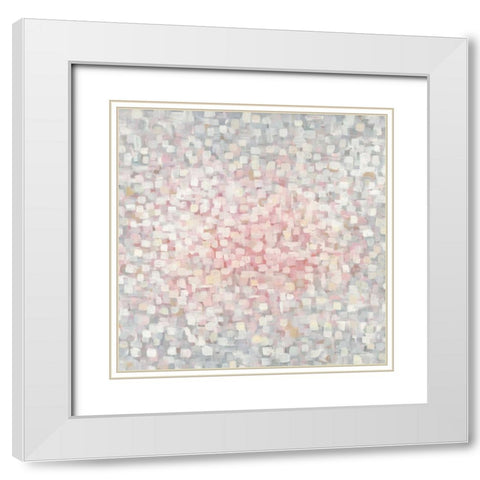 Subtlety White Modern Wood Framed Art Print with Double Matting by Nai, Danhui