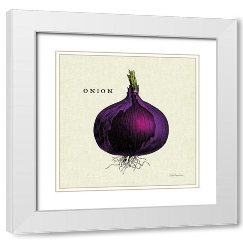 Linen Vegetable III v2 White Modern Wood Framed Art Print with Double Matting by Studio Mousseau