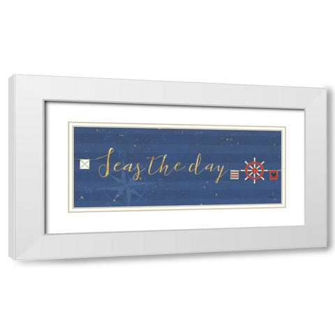 Underlined Nautical VI White Modern Wood Framed Art Print with Double Matting by Charron, Veronique