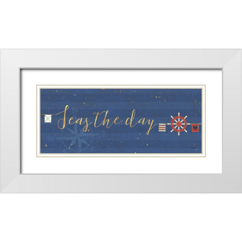 Underlined Nautical VI White Modern Wood Framed Art Print with Double Matting by Charron, Veronique