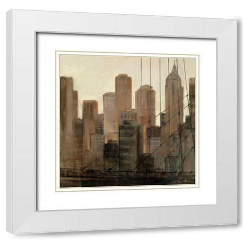 View  from the Bridge I White Modern Wood Framed Art Print with Double Matting by Vassileva, Silvia