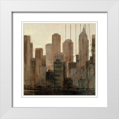 View  from the Bridge I White Modern Wood Framed Art Print with Double Matting by Vassileva, Silvia