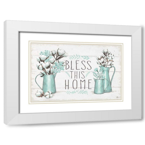 Blessed I White Modern Wood Framed Art Print with Double Matting by Penner, Janelle