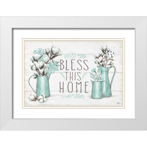 Blessed I White Modern Wood Framed Art Print with Double Matting by Penner, Janelle