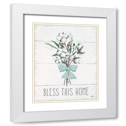 Blessed II White Modern Wood Framed Art Print with Double Matting by Penner, Janelle