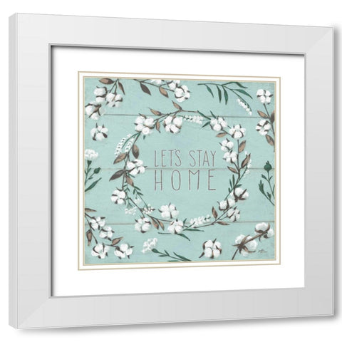 Blessed VII Mint White Modern Wood Framed Art Print with Double Matting by Penner, Janelle