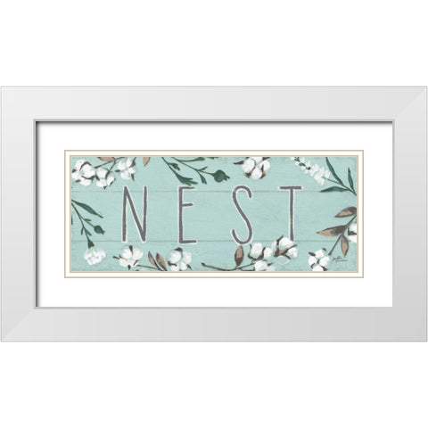 Blessed XI Mint White Modern Wood Framed Art Print with Double Matting by Penner, Janelle