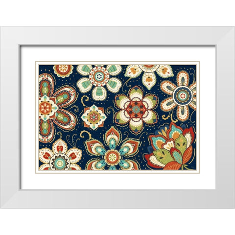 La Vida Loca I Blue White Modern Wood Framed Art Print with Double Matting by Charron, Veronique