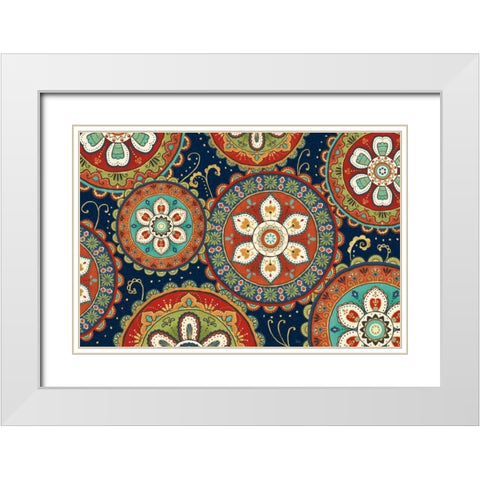 La Vida Loca IX Blue White Modern Wood Framed Art Print with Double Matting by Charron, Veronique