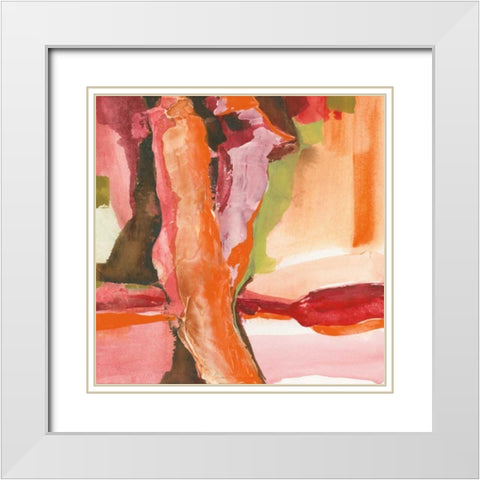 Rio White Modern Wood Framed Art Print with Double Matting by Paschke, Chris