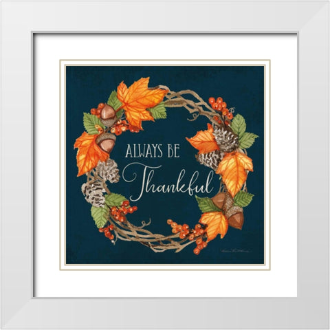 Autumn Splendor III White Modern Wood Framed Art Print with Double Matting by McKenna, Kathleen Parr