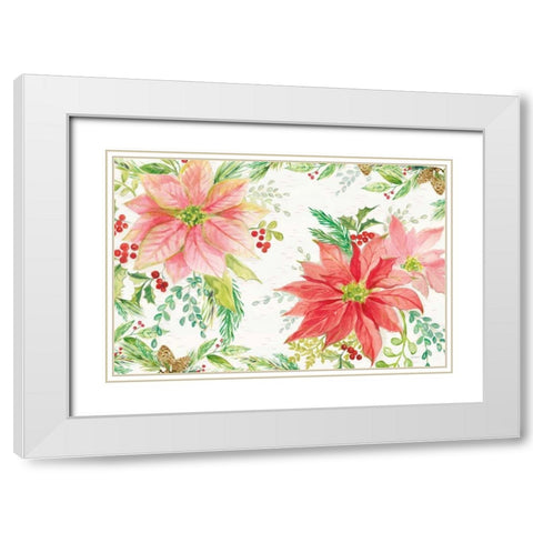 Winter Blooms I White Modern Wood Framed Art Print with Double Matting by Schlabach, Sue