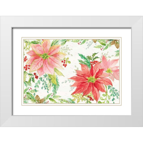 Winter Blooms I White Modern Wood Framed Art Print with Double Matting by Schlabach, Sue