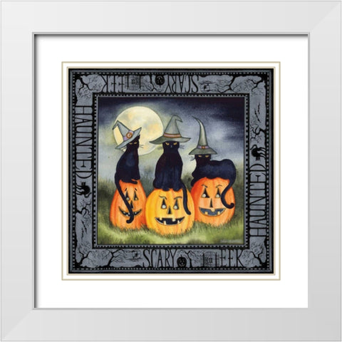 Haunting Halloween Night II White Modern Wood Framed Art Print with Double Matting by McKenna, Kathleen Parr