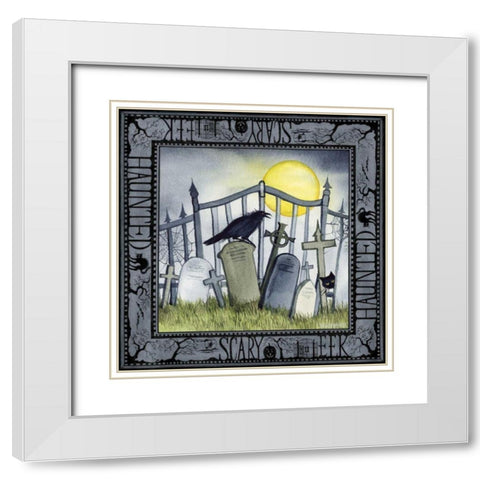 Haunting Halloween Night IV White Modern Wood Framed Art Print with Double Matting by McKenna, Kathleen Parr