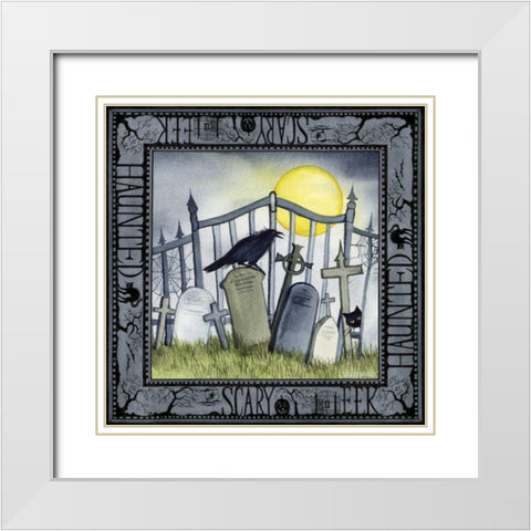 Haunting Halloween Night IV White Modern Wood Framed Art Print with Double Matting by McKenna, Kathleen Parr