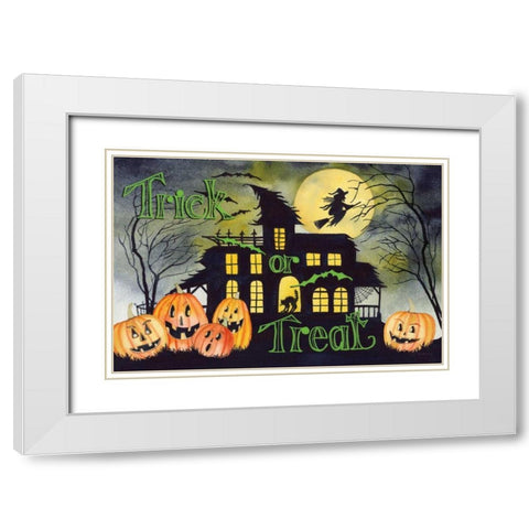 Haunting Halloween Night VI White Modern Wood Framed Art Print with Double Matting by McKenna, Kathleen Parr