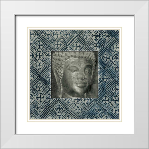 Moment of Zen I Batik White Modern Wood Framed Art Print with Double Matting by Wild Apple Portfolio