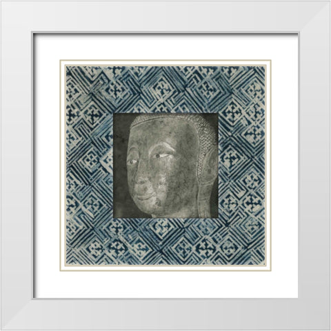 Moment of Zen II Batik White Modern Wood Framed Art Print with Double Matting by Wild Apple Portfolio