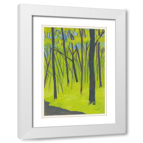 Spring Woods White Modern Wood Framed Art Print with Double Matting by Lovell, Kathrine