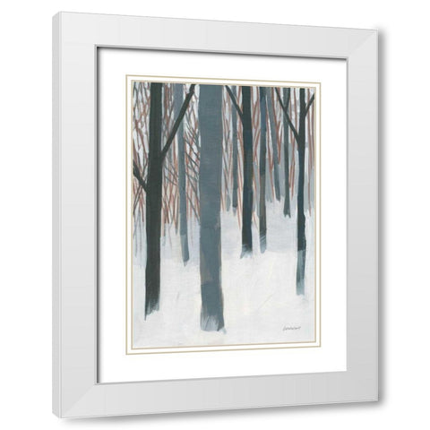 Winter Woods White Modern Wood Framed Art Print with Double Matting by Lovell, Kathrine