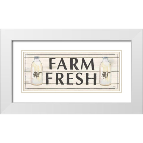 Country Cow II White Modern Wood Framed Art Print with Double Matting by Wiens, James