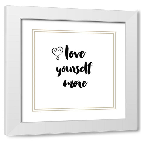 Self Reflection I White Modern Wood Framed Art Print with Double Matting by Wild Apple Portfolio